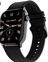 Fire-Boltt Rise Force Smart Watch 1.85” Display, Nylon–Fluoroelastomer Hybrid Strap, Rotating Crown, Bluetooth Calling, Dual Button Control, Metal Body Smartwatch for Men and Women Midnight Black