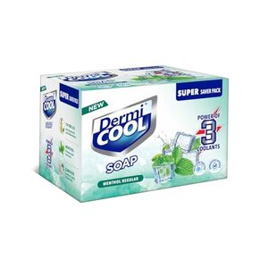 Dermi Cool Soap With The Power Of 3 Coolants - Camphor, Menthol, Thyme Oil | 99.9% Germ Protection | 125 GM Each | Pack of 3