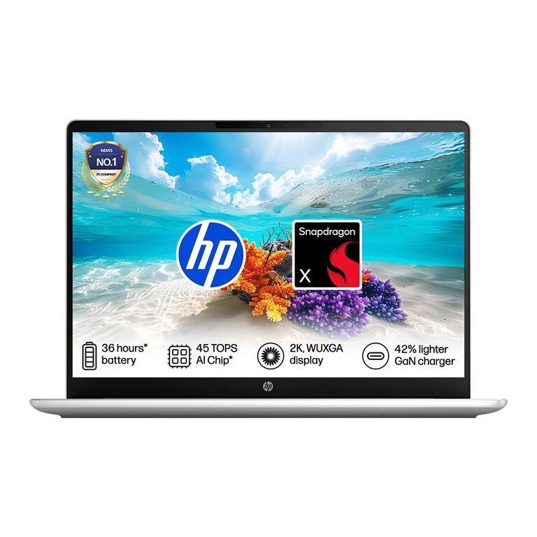 61% off on - HP Omnibook 3, Snapdragon X Processor, 45 TOPS (16GB LPDDR5x, 512GB SSD) - Rs. 49740