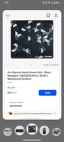 Check out Ant Esports Hexa Mouse Pad - Black Hexagon | 260X210X3mm | Small 
