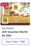 Bigbasket 500 Gift Voucher in 500 Supercoin