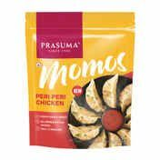 Zepto | Search Prasuma | Peri Peri Chicken Momos | Veg & Paneer Momos | No Preservatives, MSG or Palm Oil | 
