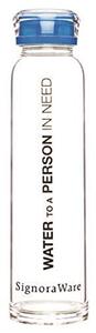 Signoraware Aqua Time Borosilicate Glass Water Bottle, 390ml/21mm, Multicolour