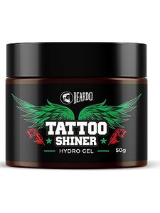 Beardo Tattoo Shiner Gel, 50g | Hydro Gel Heals & Maintains Tattoo Ink | Tattoo Gel for Men with Almond Oil & Turmeric Extract | Brightens & Shines Tatoo for Men