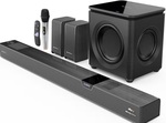 ZEBRONICS 1100 Watts Powerful Soundbar, 7.2.4 Home Theatre, Wireless, Dual Satellites & Driver Subwoofer, Dual Radiators, DTS X,Dolby Atmos, Karaoke UHF Mic, HDMI Earc, Optical (Juke BAR 10000), Black
