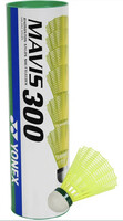Yonex300 shuttle Nylon Shuttle - Yellow (Medium Slow, 76, Pack of 6)

