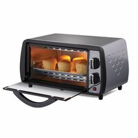 Bajaj 1000T Oven Toaster Grill (10 liter Otg) | Temperature control | Stainless Steel Body With Transparent Glass Door | Black | 2 Year Warranty | 800 Watts

