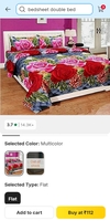 Double bedsheet with 2 pillow cover @ 99