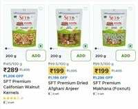 Blinkit | SFT Premium Makhana (Foxnut) - 200g , Anjeer - 200g
