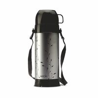 Milton Eiffel 1000 Vacuum Insulated Thermos Flask with Strap to Carry, 910 ml, Long Hours Hot & Cold Water Bottle for Office, Hiking, Trekking, Travel, Black