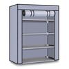 Ebee Store Plastic Collapsible Shoe Stand (Grey, 4 Shelves)