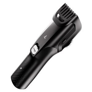boAt Slazer S100 Beard Trimmer For Men, 300 min runtime,2X Fast Charging, USB Type C, Metallic Finish, Adjustable Comb, Stainless Steel Blades, 2 Years Warranty (Phantom Black)