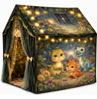 Kids Play Tent House with Dinosaur Theme