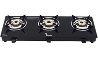 Thermador EcoFlame Gas Stove 3 Burners Auto Ignition | Brass Plated Burners | 3 Burner Gas Stove Glass Top | LPG Compatible | ISI Certified | 1 Yr Manufacturer Warranty