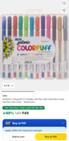 Linc
Geltonic Colorpuff 12 Shades Gel Pen with Hard Box Case Gel Pen (Ink Color - Multicolor)


 MOQ - 2

 DELIVERY FEE - 49