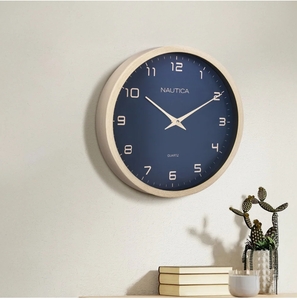Nautica Quartz Silent Wall Clock (Navy Blue)