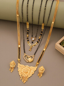 bulsenk Alloy Gold-plated Gold Jewel Set (Pack of 4)