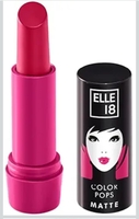 Elle 18 Color Pops Matte Lipstick, Deep Pink, Moisturising Bullet Matte, with Vitamin E, Highly Pigmented, Infused with Jojoba Oil and Shea Butter | 4.3 g