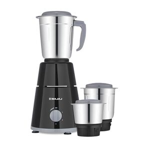 Bajaj GX1 Ninja Series 500W Mixer Grinder With 3 Jars (Stainless Steel Jars) | Superior Mixie For Kitchen | Durable Mixer Grinder | DuraCut Blades | 2 Yrs Warranty Black