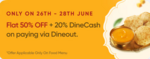 Haldiram - Flat 50% OFF + 20% DineCash