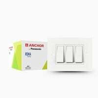 Anchor by Panasonic Roma Classic 1 Module Deko White Single Mounting Plate for Switch Board (White, 21317WH-20) @530