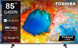 TOSHIBA C450NP 215 cm (85 inch) QLED Ultra HD (4K) Smart Google TV with Dolby Vision Atmos