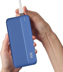 FLiX UltraCharge 20,000mAh QCPD Power Bank,USB C/B Input,Tripple Output 22.5W High-Speed Power Delivery,Compatible to iPhone 14 13 12 11 Samsung S22 S23 Google Pixel7 Oneplus (P25-Blue)