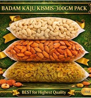 No1 almond (badam) cashew (kaju) and currant (kishmish) Pack of 3 per 100gm