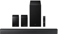 Samsung 490 W 5.1 ch Soundbar with Center Speaker | Dolby Audio | DTS Virtual:X | Q-Symphony | Wireless Rear Speaker | HDMI ARC|Bluetooth | USB Music Playback | Wireless Subwoofer (HW-B67EF/XL, Black)