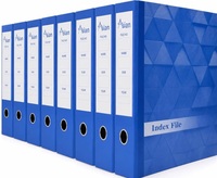Asian Office Lever Arch Binder Box File Folder - Pack of 8, A4, Legal, Letter Size (Dark-Blue), Holds Up to 500 Sheets, PVC Free, Made in India