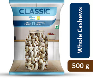 Minutes: whole Cashew 500gm at 420