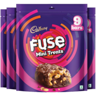 Cadbury Fuse Peanut & Caramel Filled Mini Treats Chocolate Bites (4 x 117 g)