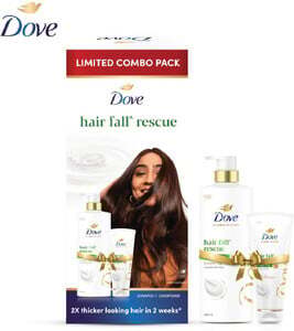 DOVE Hairfall Rescue Combo Pack (Shampoo+Conditioner) (2 Items in...more
