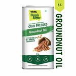 Tata Simply Better Groundnut (Peanut) Oil 5L | 100% Pure, Unrefined & Cold-pressed | Hexane-Free

