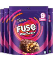 Cadbury fuse peanut & caramel filled mini treats chocolate bites ( Pack of 4 ) at 187