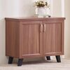 Home Centre | Helios Alton 9 Pairs Shoe Cabinet | Engineered Wood | Walnut | 1 Year Warranty