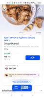 Get ginger @ 9 rs for 200 g 