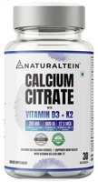 Naturaltein Calcium Citrate with Vitamin D3 + K2 (MK7) | Bone & Joint Support...