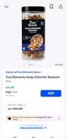 Instamart :True Elements Kaaju Kishmish Badaam 210gm [Highly Location Specific]