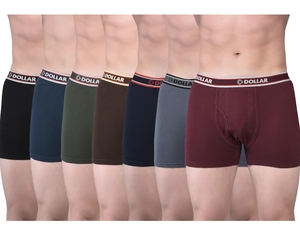 (Pack Of 7) Dollar Bigboss Men's Solid Cotton Trunk