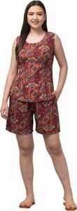 Winstenhet Women Top & Shorts Set Multicolor Printed on Flipkart