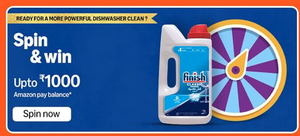 finish  Freedom sale  Spin & win Upto 1000 Amazon pay balance
