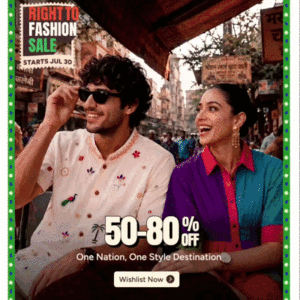  Myntra Right to Fashion Sale 50-80% off on Top Fashion Brands
