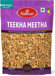 Haldiram Teekha Namkeen (750g) at ₹115 | 2 pack at ₹226 