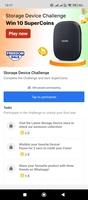 Flipkart - Storage device challenge   win 10 super coins
