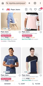 PEPE JEANS CLOTH UPTO 75% OFF 