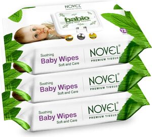 NOVEL Baby wipes with Lid (pack of 3) (92 +20 supercoin)