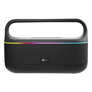 iBall Dhun 180 Portable Bluetooth Speaker, 50W RMS, 5Hrs Playback, Dual Drivers, Dual EQ, Metal Handle, Powerful BASS, TWS Support, RGB Lights, Fabric Finish, Type-C, Call Function (Black)