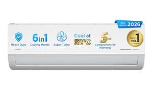 Midea 1.5 Ton 5 Star Inverter Split AC, 6-in-1, MAI18SR5R36F0 (2026 MODEL) 