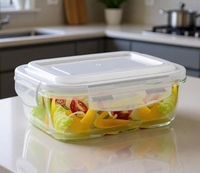 (3 Units@120 each) Borosil Glass Grocery Container  - 640 ml